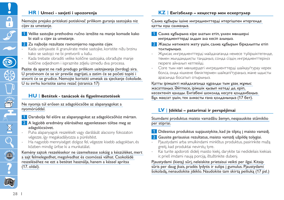 Philips HR7620 User Manual | Page 28 / 80