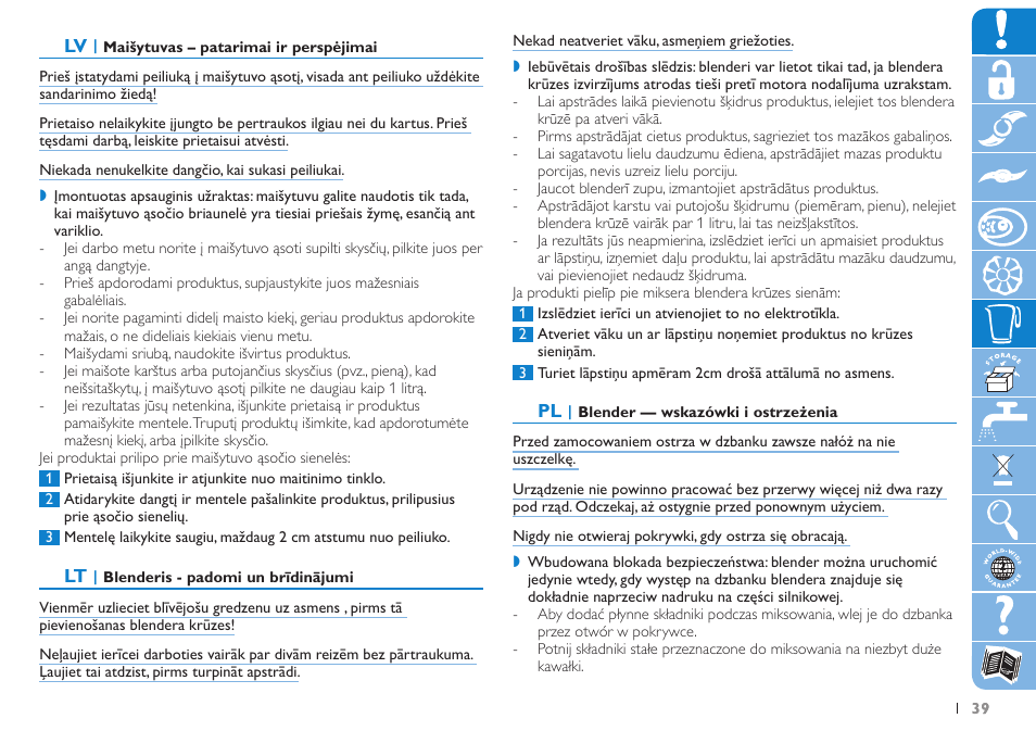 Philips HR7620 User Manual | Page 39 / 80