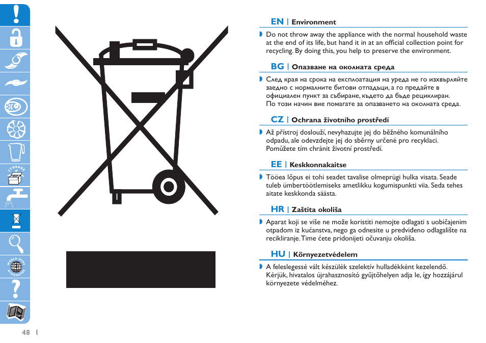 Philips HR7620 User Manual | Page 48 / 80