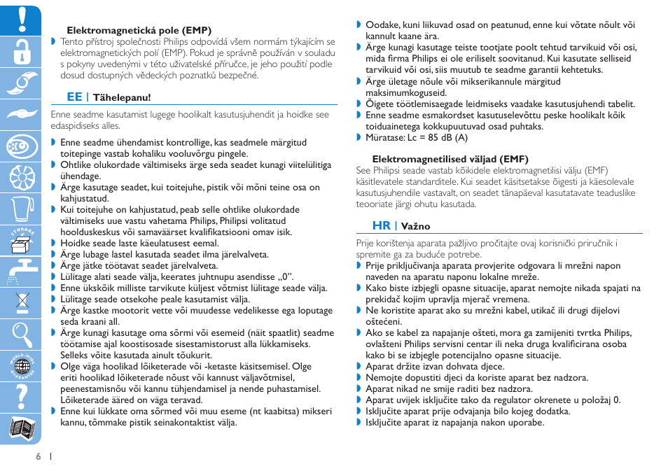 Philips HR7620 User Manual | Page 6 / 80