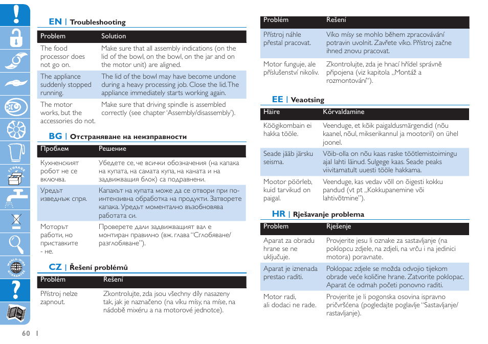 Philips HR7620 User Manual | Page 60 / 80