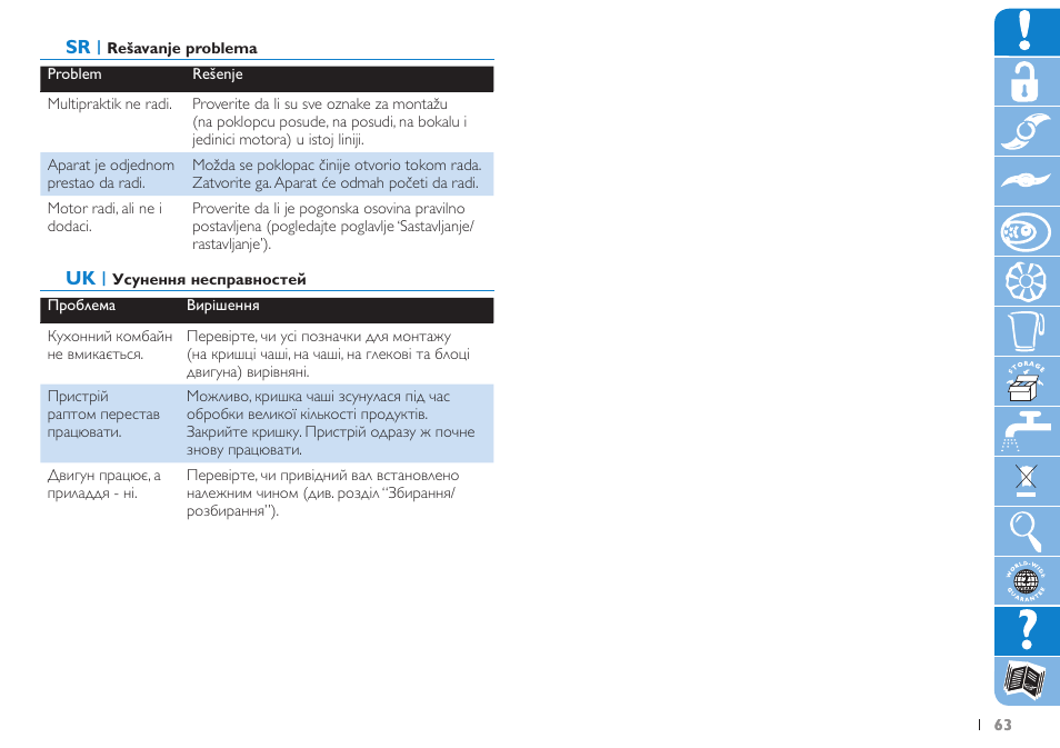 Philips HR7620 User Manual | Page 63 / 80