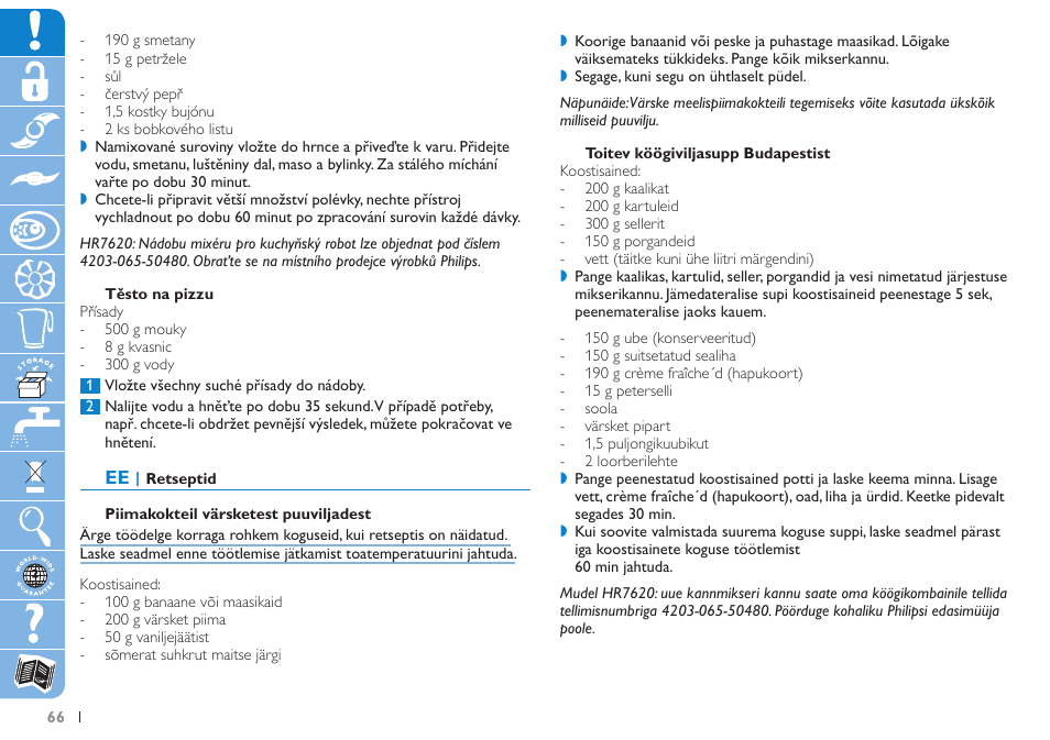 Philips HR7620 User Manual | Page 66 / 80