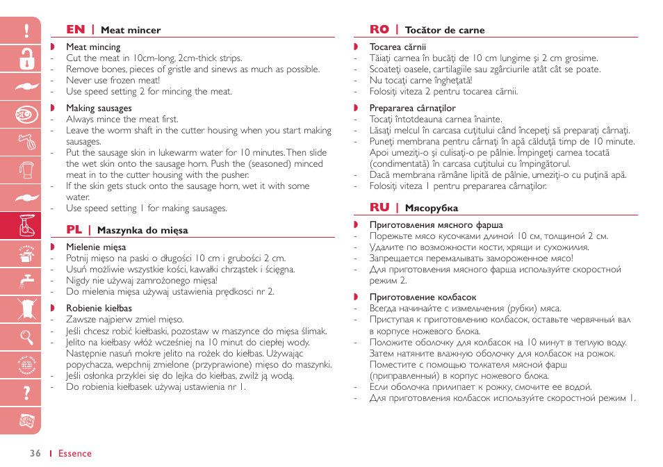 Philips HR7765 User Manual | Page 36 / 76