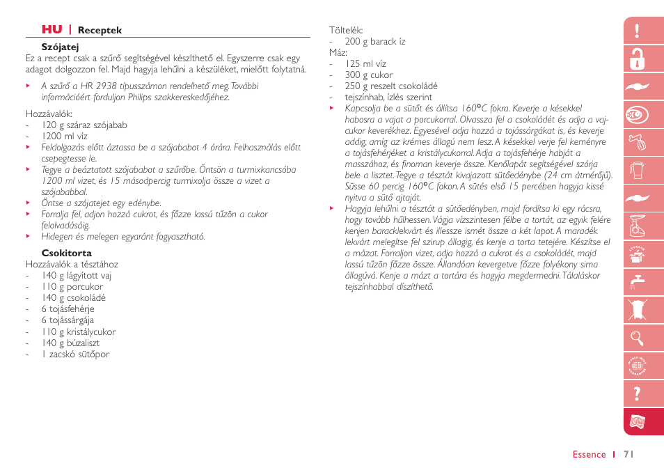 Philips HR7765 User Manual | Page 71 / 76