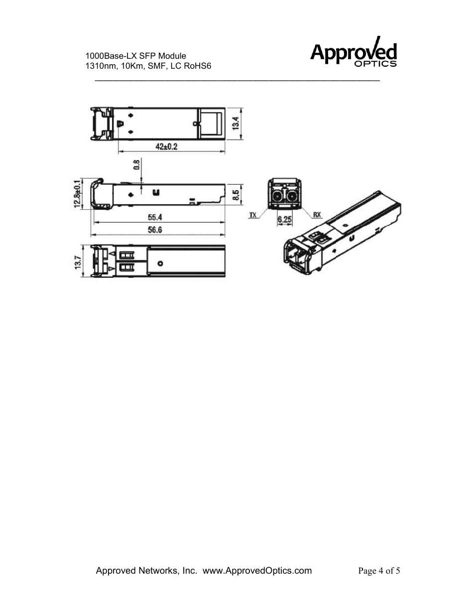 Approved Optics Approved TRANSITION NETWORKS TN-GLC-LH-SM User Manual | Page 4 / 5