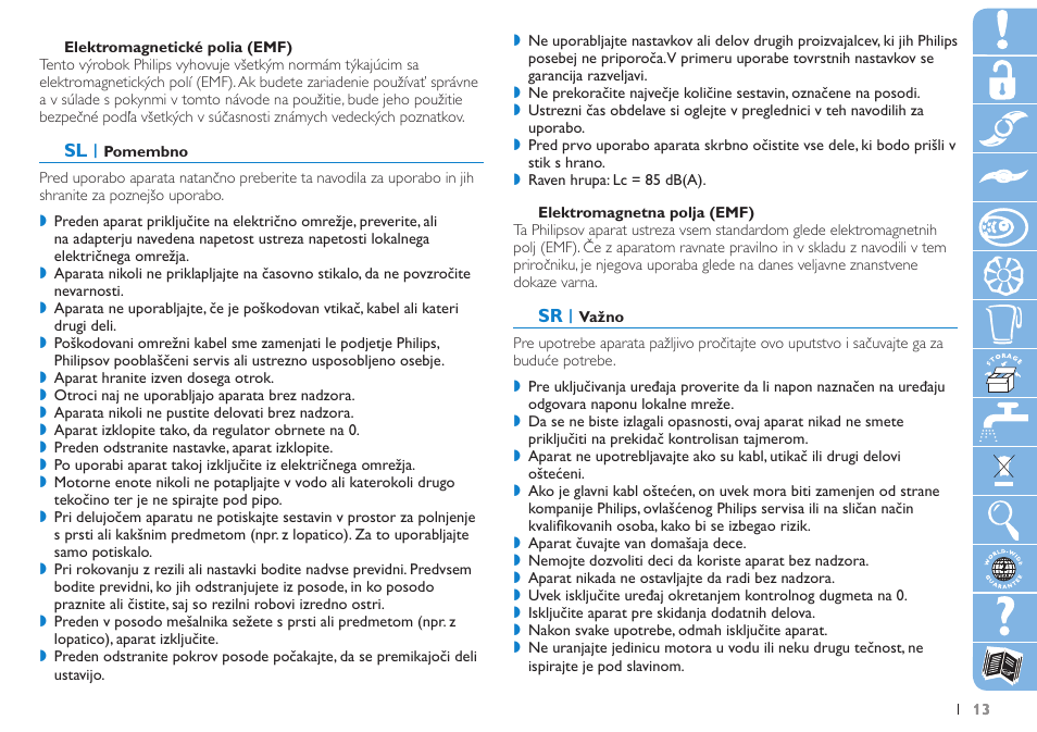 Philips HR7625 User Manual | Page 13 / 76