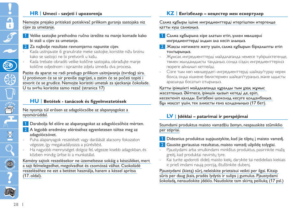 Philips HR7625 User Manual | Page 28 / 76