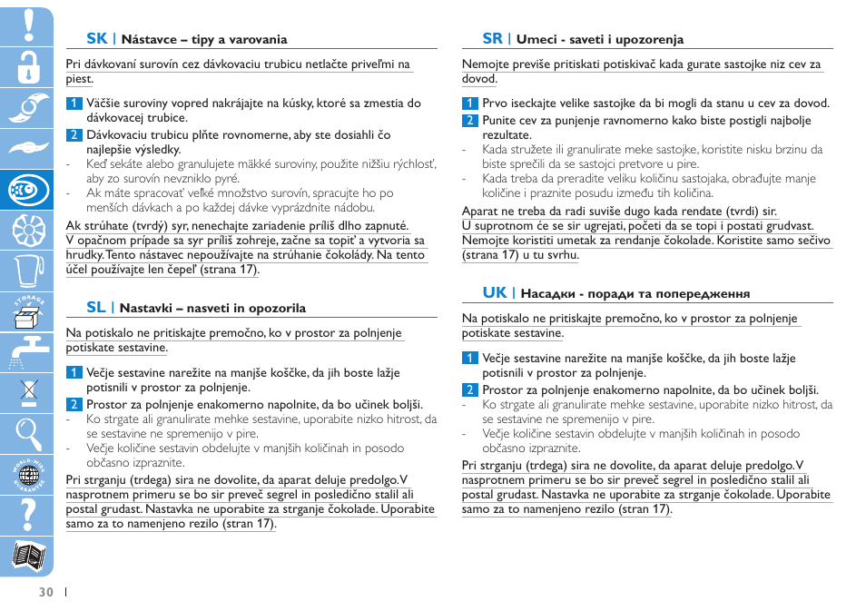 Philips HR7625 User Manual | Page 30 / 76
