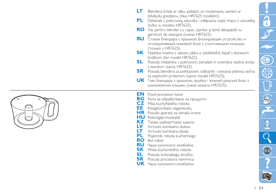 Philips HR7625 User Manual | Page 51 / 76