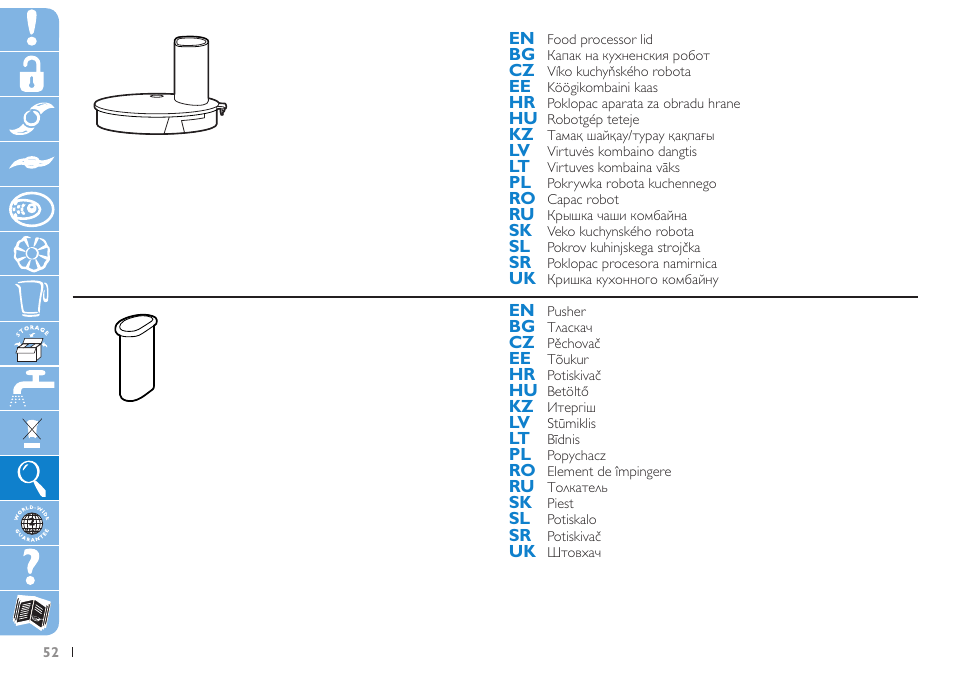 Philips HR7625 User Manual | Page 52 / 76