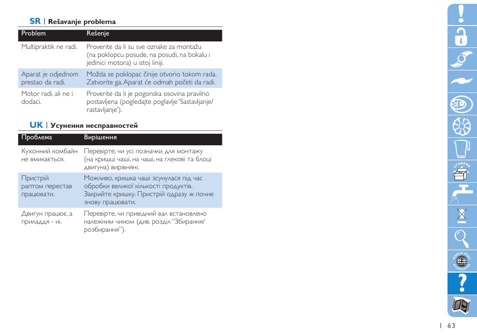 Philips HR7625 User Manual | Page 63 / 76