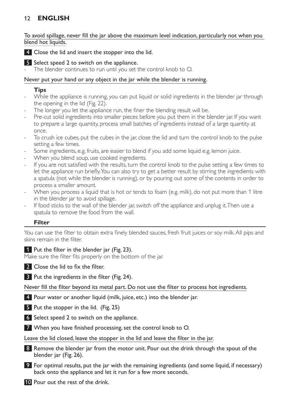 Tips, Filter | Philips HR7766 User Manual | Page 12 / 240
