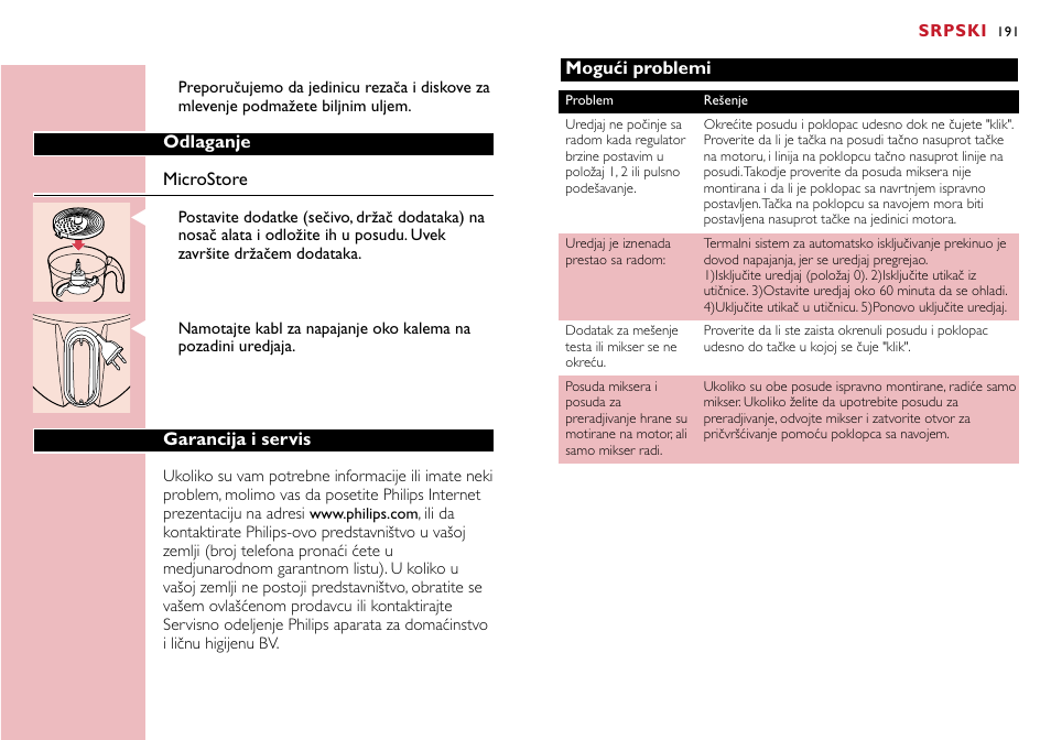 Philips HR7755 User Manual | Page 191 / 202