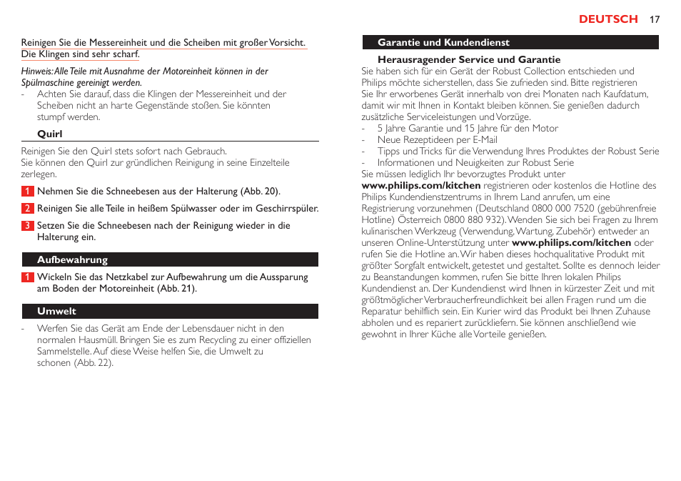 Philips HR7781 User Manual | Page 17 / 40