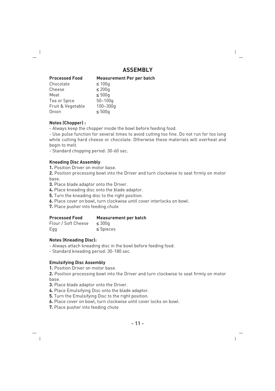 Assembly | SINBO SHB 3081 User Manual | Page 12 / 53
