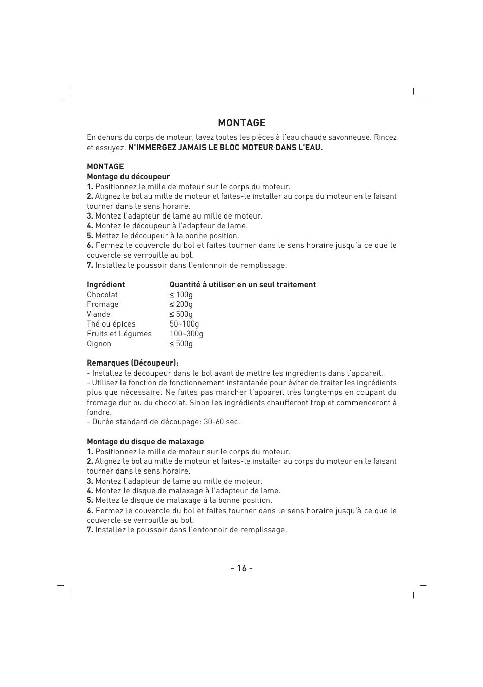 Montage | SINBO SHB 3081 User Manual | Page 17 / 53