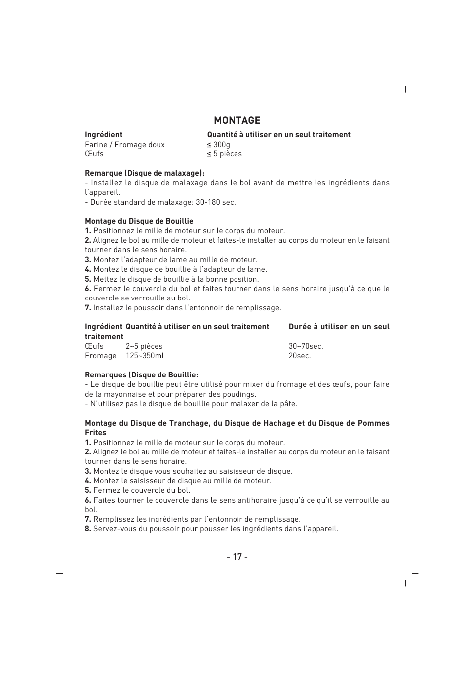 Montage | SINBO SHB 3081 User Manual | Page 18 / 53