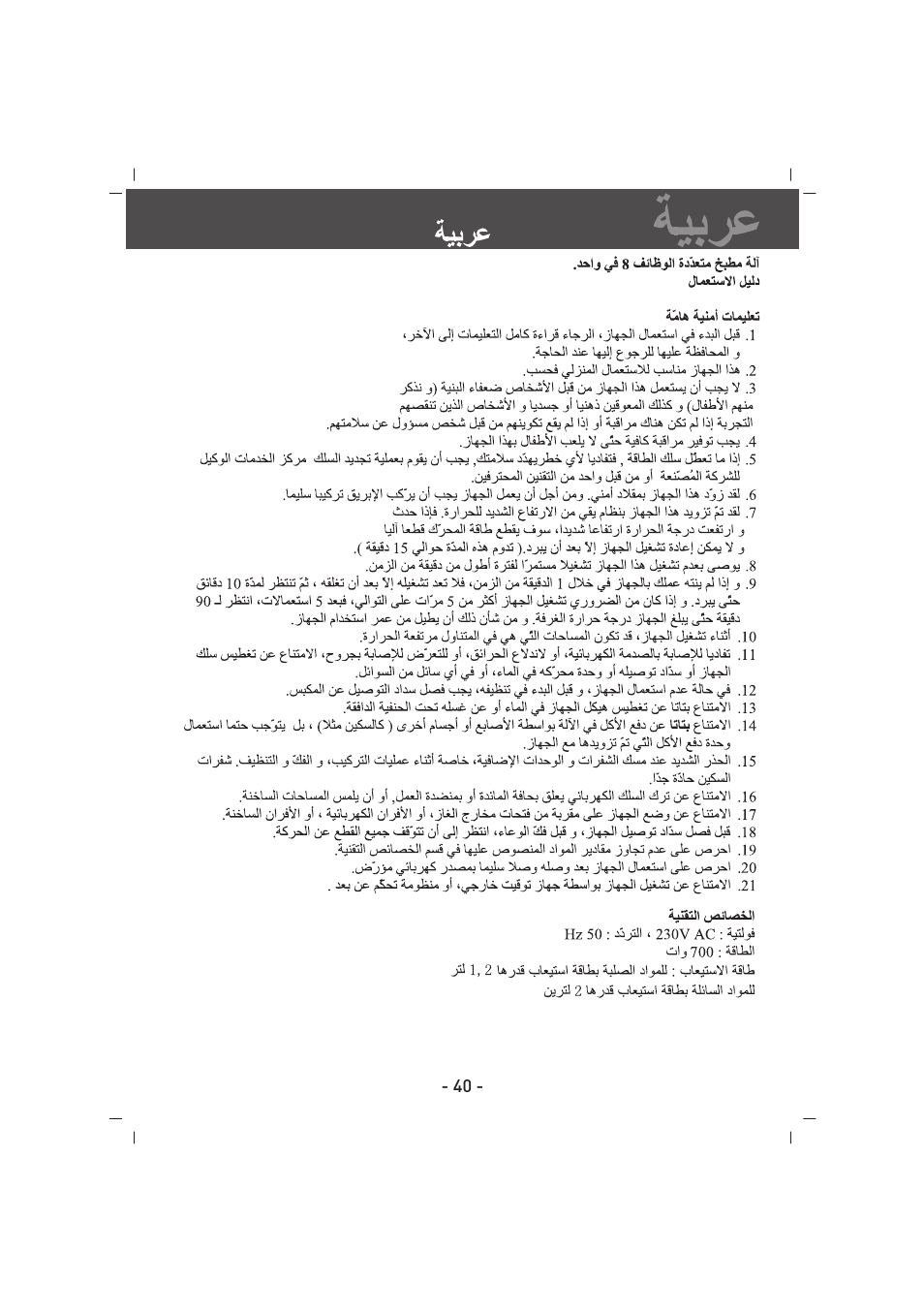 SINBO SHB 3081 User Manual | Page 41 / 53