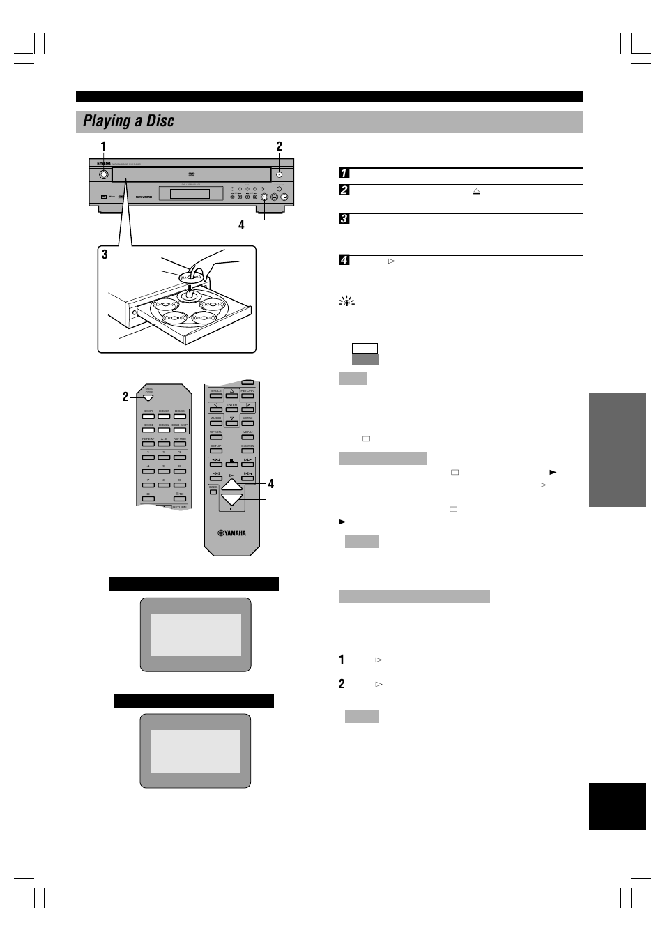 Playing a disc, Preparation | Yamaha DVD-C996 User Manual | Page 15 / 38