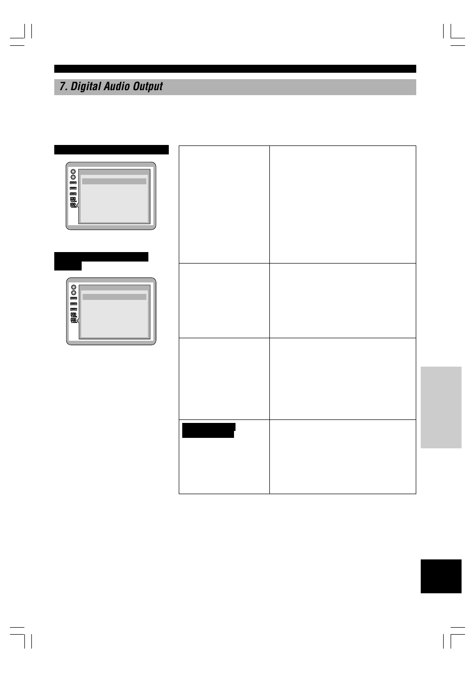 Digital audio output | Yamaha DVD-C996 User Manual | Page 31 / 38