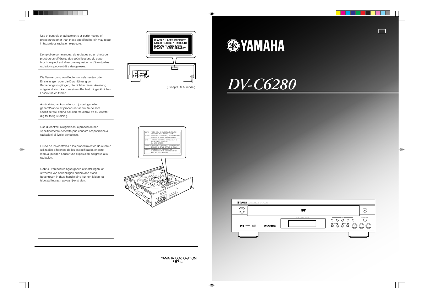 Dv-c6280, Dvd / video cd / cd player, Owner’s manual | Yamaha DV-C6280 User Manual | Page 39 / 39