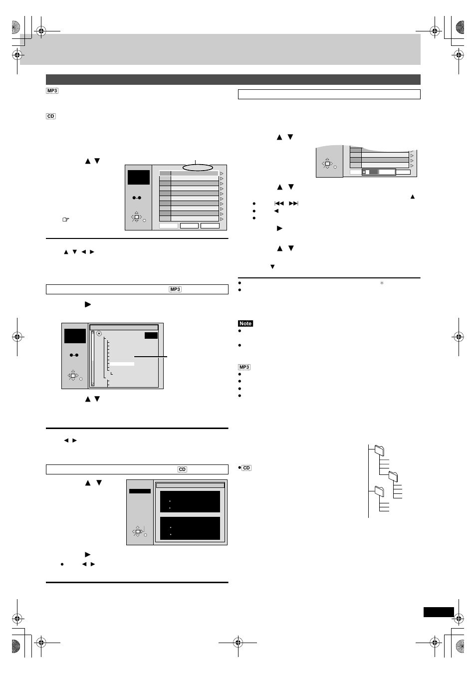 Using menus to play mp3 discs and cd text | Yamaha DVD-S830 User Manual | Page 11 / 24