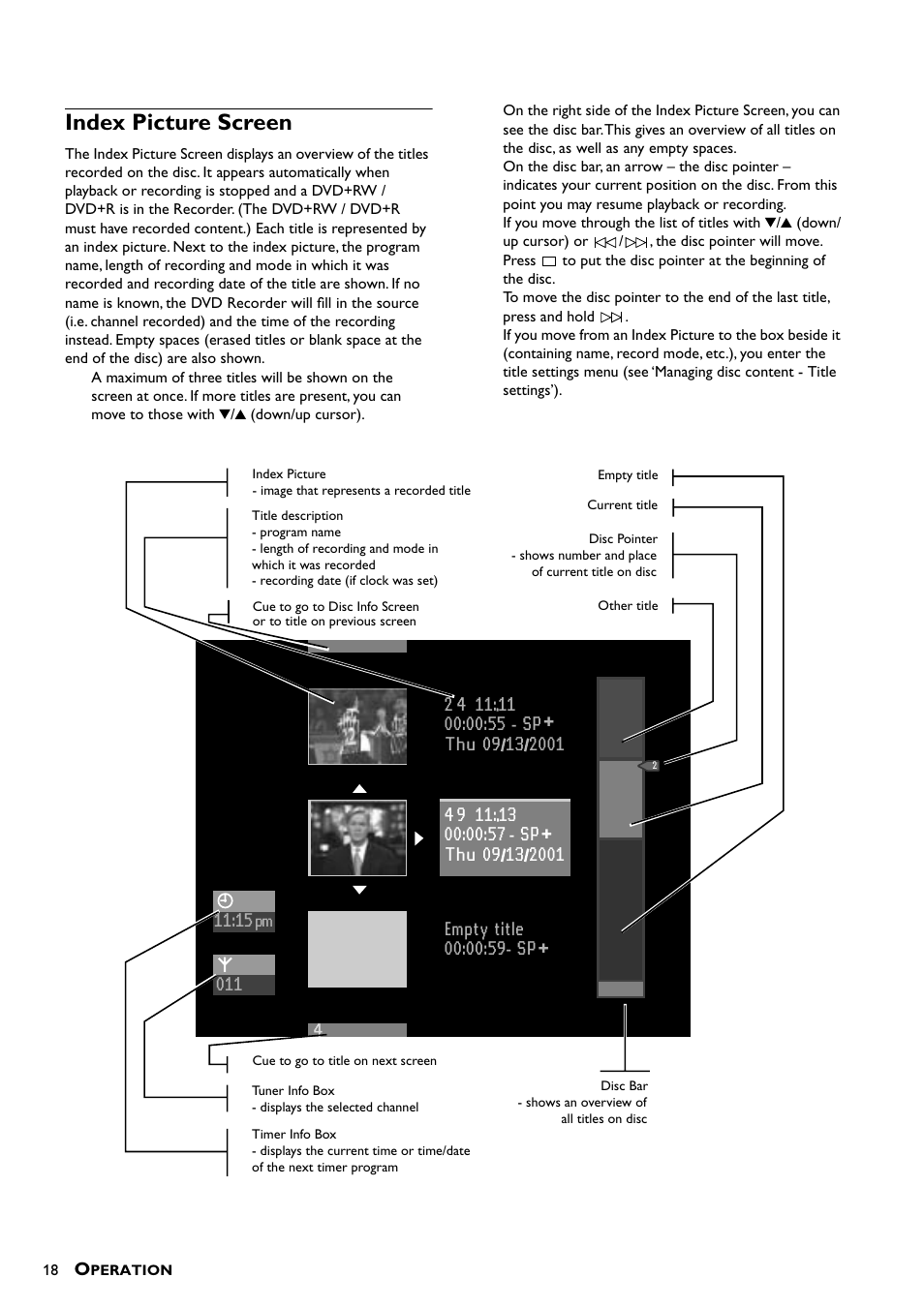 Index picture screen | Yamaha DRX-1 User Manual | Page 22 / 56