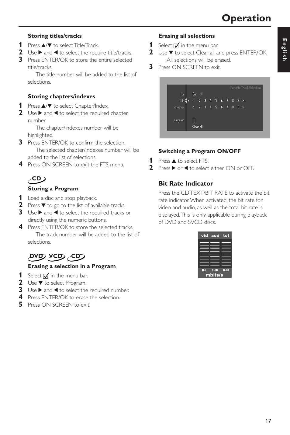 Operation | Yamaha DV-S5550 User Manual | Page 21 / 27