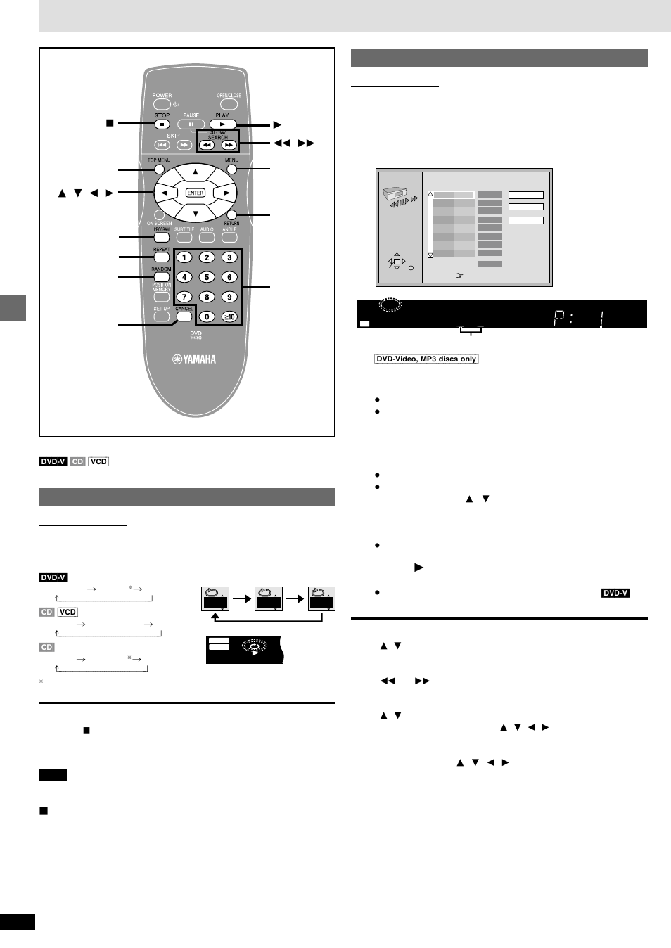 Convenient features, Repeat play, Program play | Advanced operations, Press [repeat, Press [program, Press [ 1 ] (play) | Yamaha DVD-S80 User Manual | Page 10 / 20