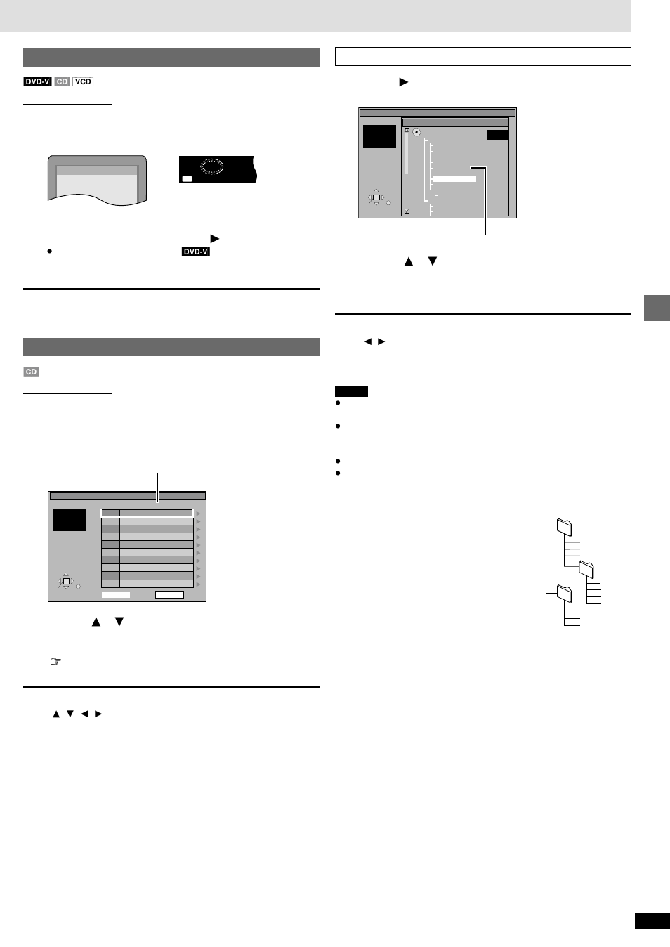 Random play, Using menus to play mp3 discs, Advanced operations | Press [random, Press [top menu] or [menu, Press [ 3 , 4 ] to select a group and press [enter | Yamaha DVD-S80 User Manual | Page 11 / 20