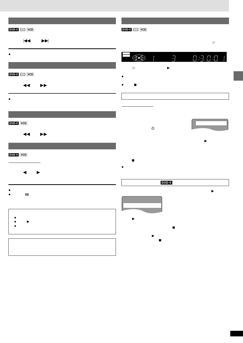 Skipping chapters or tracks, Fast forward and rewind—search, Slow-motion play | Frame-by-frame viewing, Resume function, Basic operations 9, Press [ : ] or [ 9, Press [ 6 ] or [ 5, Press [ 6 ] or [ 5 ]. frame-by-frame viewing, Press [ 2 ] or [ 1 | Yamaha DVD-S80 User Manual | Page 9 / 20