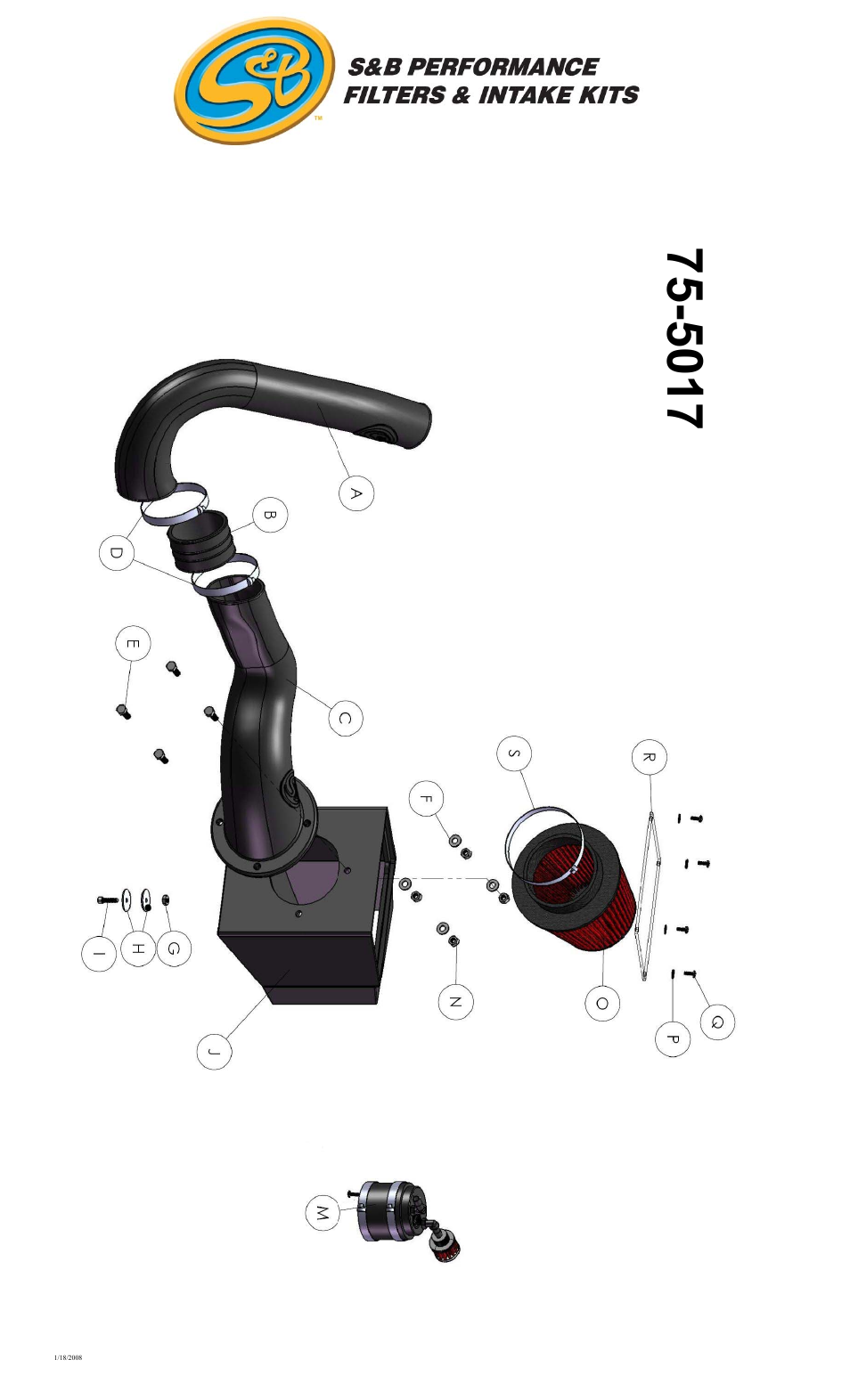 S&B Filters Cold Air Intake Kit - Cotton Filter 75-5017 User Manual | Page 3 / 3
