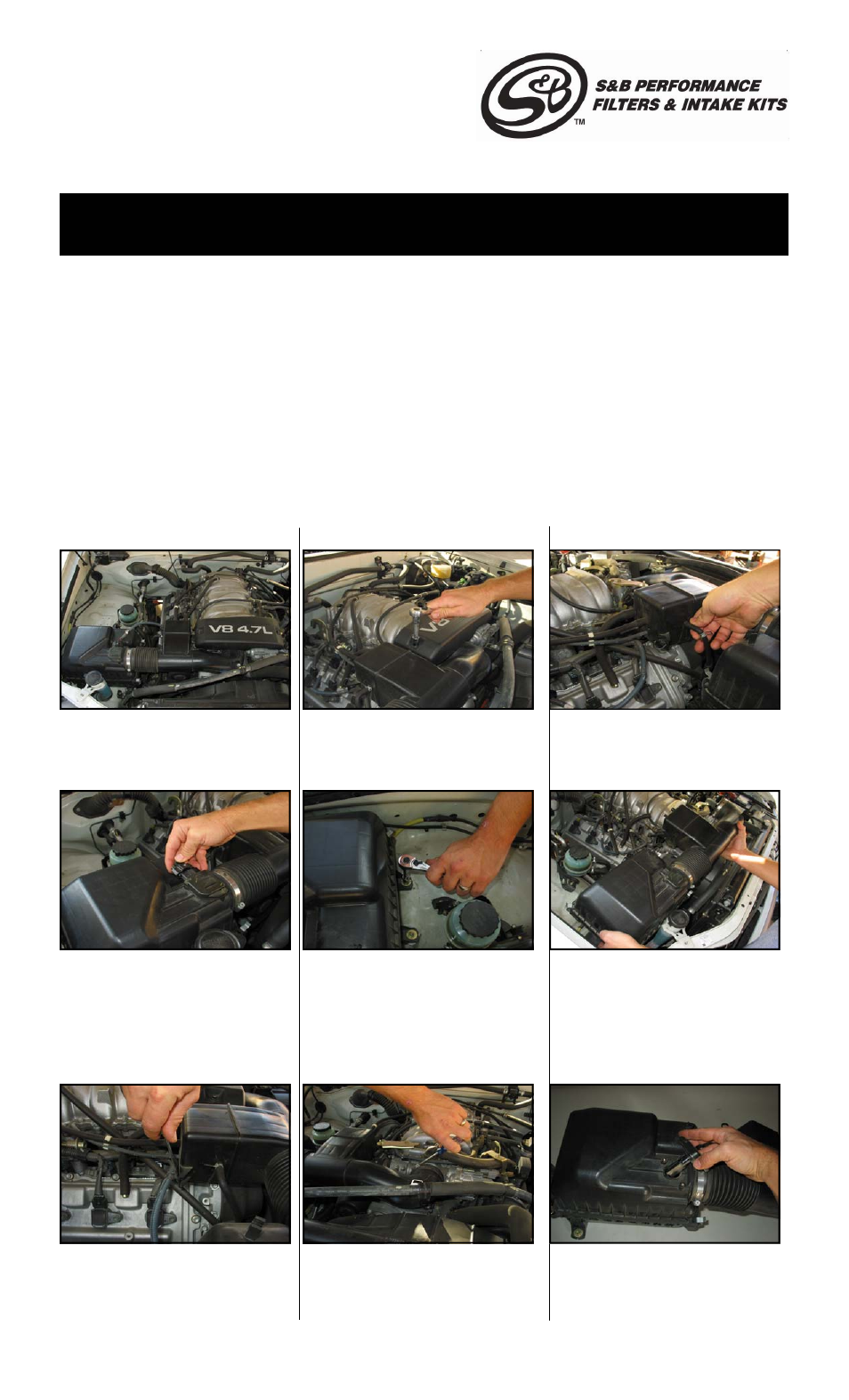 S&B Filters Cold Air Intake Kit - Cotton Filter 75-9014-1 User Manual | 2 pages