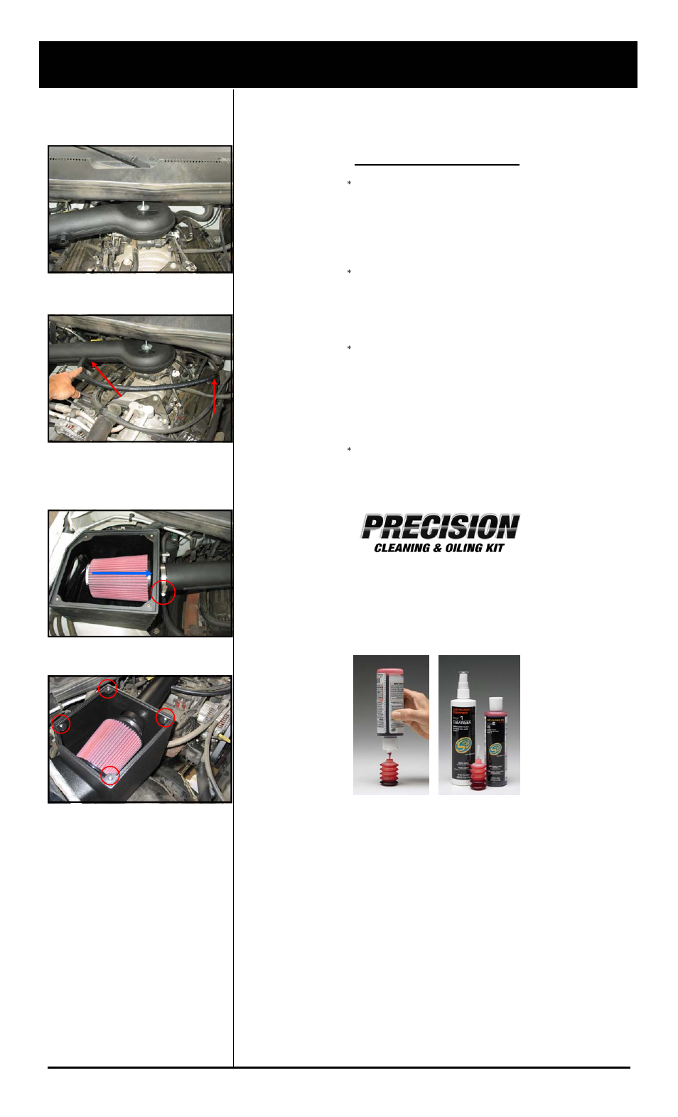 Installation instructions, Continued) | S&B Filters Cold Air Intake Kit - Cotton Filter 75-1511-1 User Manual | Page 2 / 2