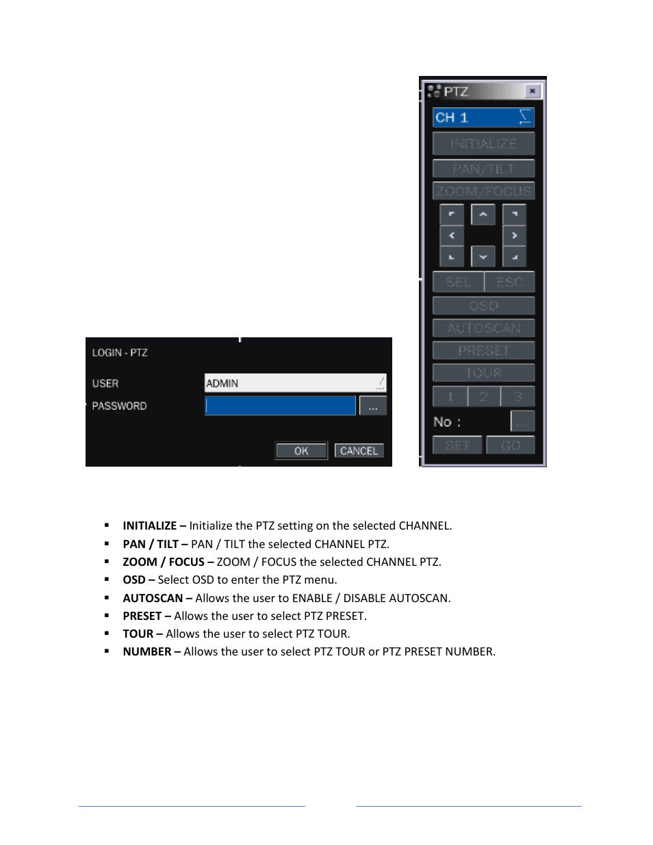 7.ptz control | Vonnic VVRHD1620M 16CH HD-SDI 1080P High Resolution DVR (Hard Drive Not Included) User Manual | Page 56 / 96