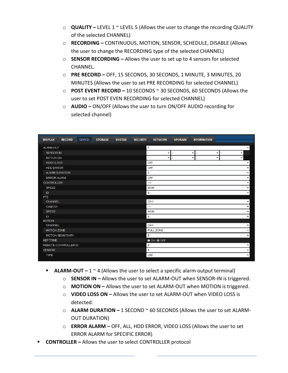 3. device | Vonnic VVRHD1620M 16CH HD-SDI 1080P High Resolution DVR (Hard Drive Not Included) User Manual | Page 59 / 96