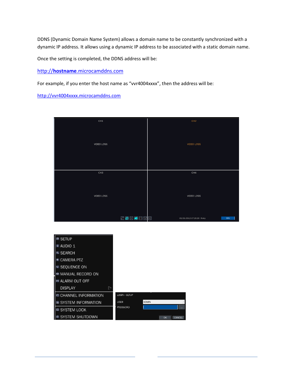 Ddns registration | Vonnic VVRHD1620M 16CH HD-SDI 1080P High Resolution DVR (Hard Drive Not Included) User Manual | Page 64 / 96