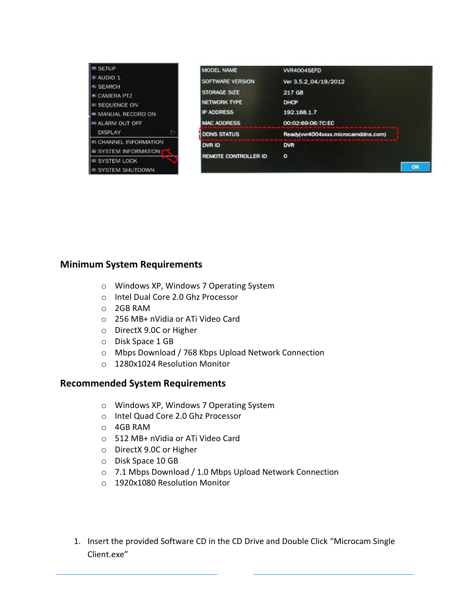 Network viewer, 1. pc system requirement, 2. installation | Vonnic VVRHD1620M 16CH HD-SDI 1080P High Resolution DVR (Hard Drive Not Included) User Manual | Page 66 / 96