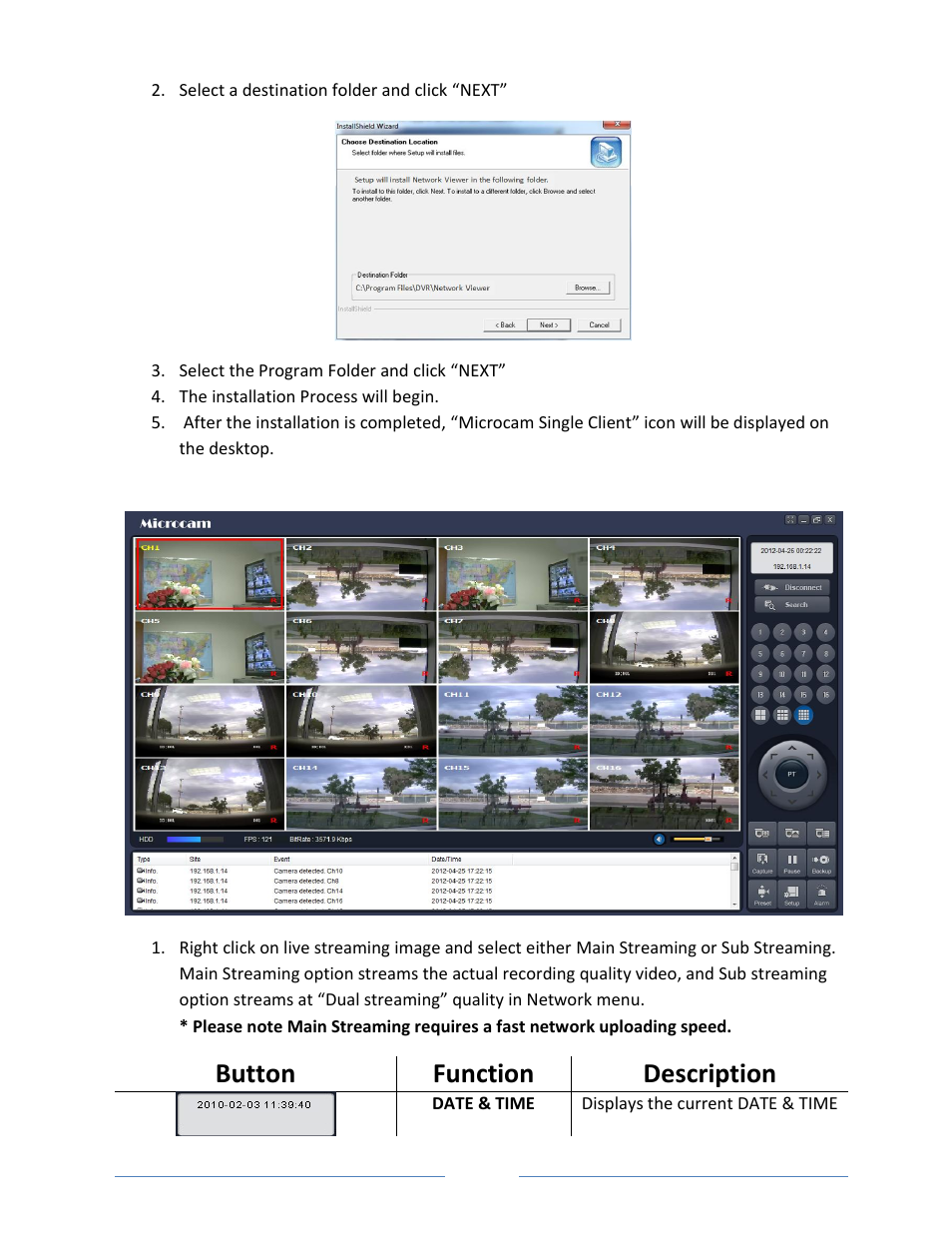 3. live mode, Button function description | Vonnic VVRHD1620M 16CH HD-SDI 1080P High Resolution DVR (Hard Drive Not Included) User Manual | Page 67 / 96