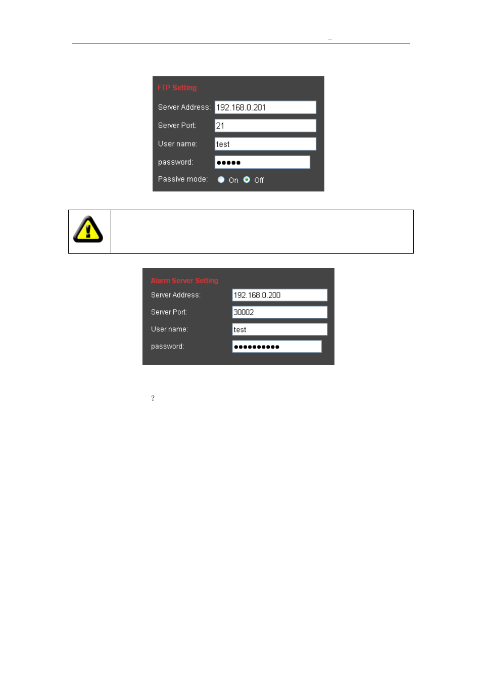Ftp setting, Alarm server setting, Ystem | Etting, Date and time setting, 5 system setting page | Vonnic C909IP H.264 Wireless 802.11b_g_n IP Network Camera User Manual | Page 24 / 31