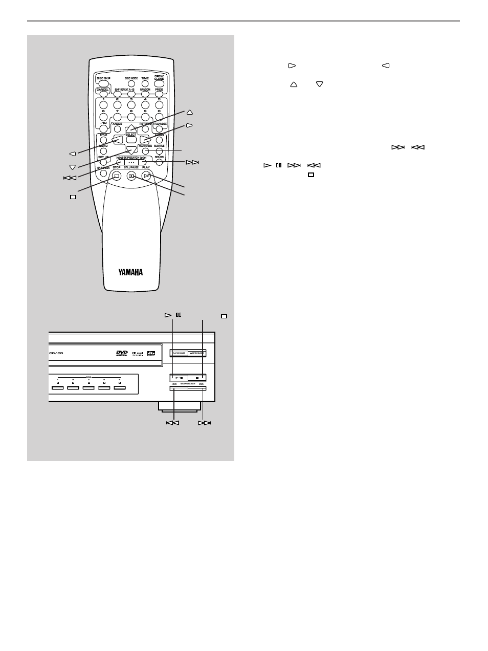Stop ( ) stop ( ), Press one of the following buttons, On the front panel | No sound will be heard during this operation, Still/pause play multi speed | Yamaha DVD-C900 User Manual | Page 28 / 74