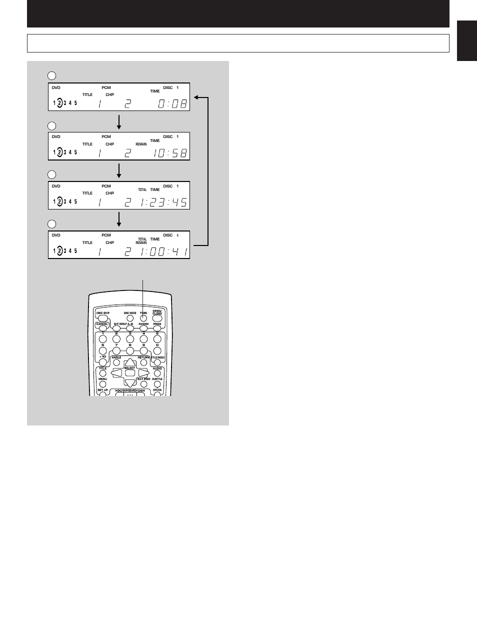 Displaying various information, Switching the time display, English | For dvds, Time | Yamaha DVD-C900 User Manual | Page 31 / 74