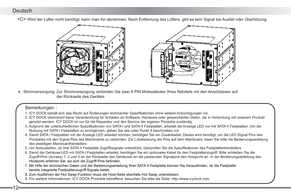 ICY DOCK MB674SPF-B User Manual | Page 13 / 14