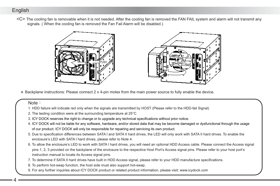 ICY DOCK MB674SPF-B User Manual | Page 5 / 14