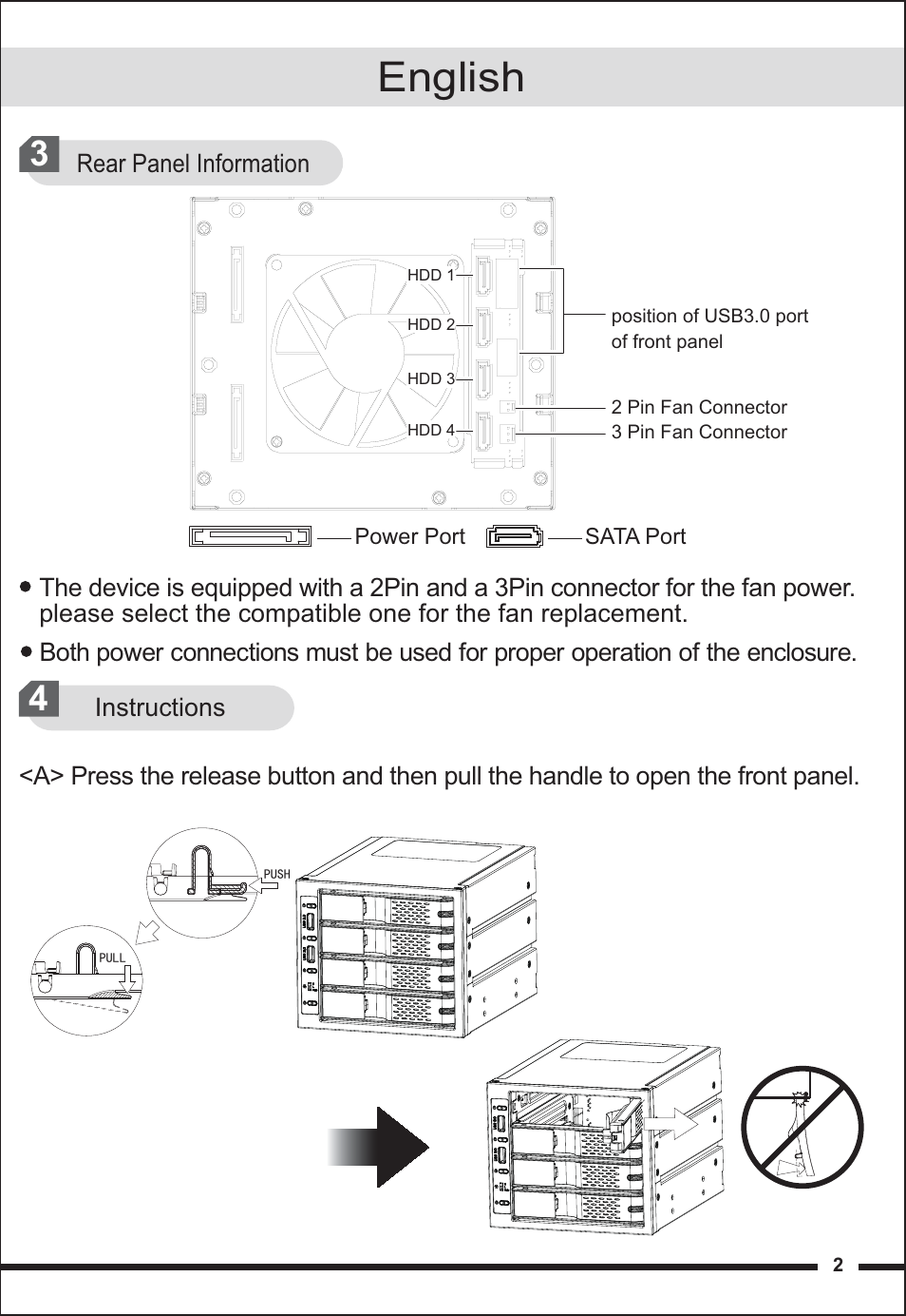 English | ICY DOCK FlexCage MB974SP-2B User Manual | Page 2 / 8