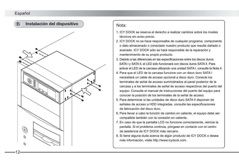 ICY DOCK MB672SKGF-BB User Manual | Page 13 / 20