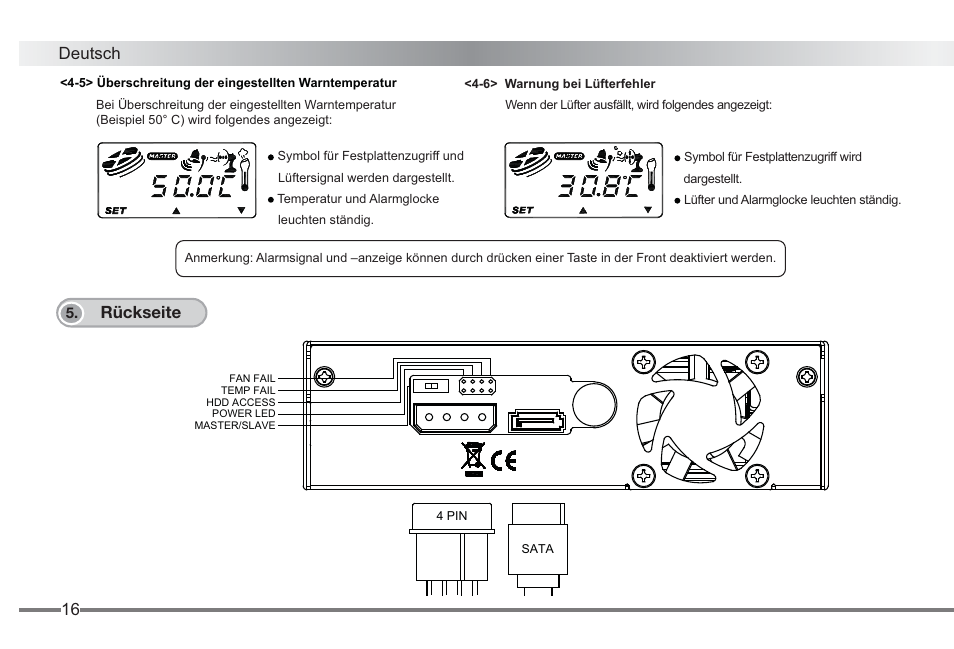 Deutsch rückseite | ICY DOCK MB672SKGF-BB User Manual | Page 17 / 20