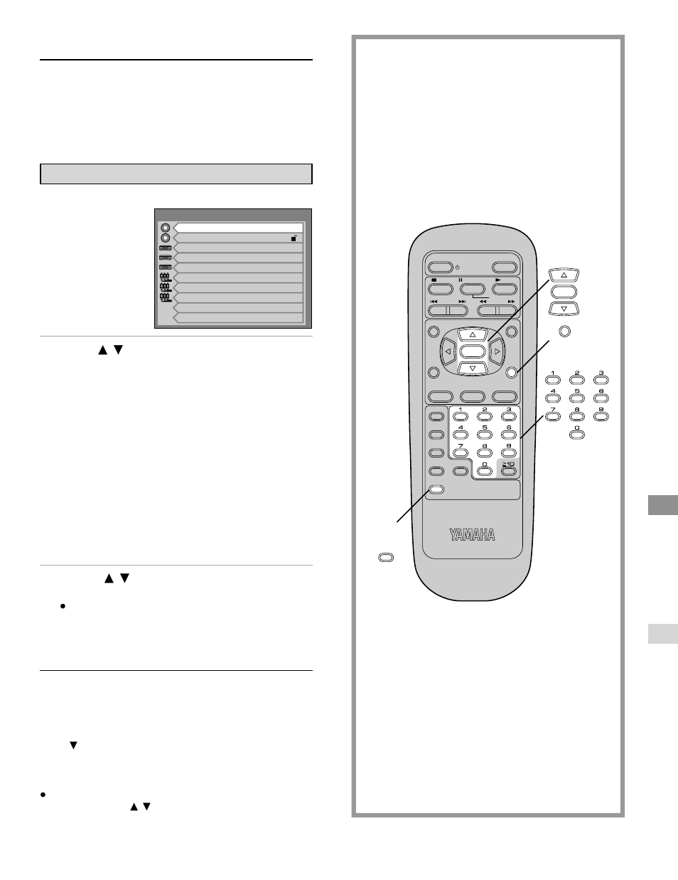 Initial settings, Common procedures of initial settings, Press set up in the stop mode | Yamaha DVD-S700 User Manual | Page 31 / 48
