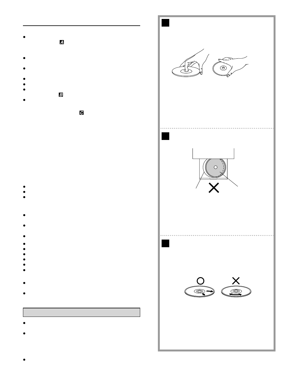 For your reference, Disc handling and maintenance, Ab c | Yamaha DVD-S700 User Manual | Page 42 / 48